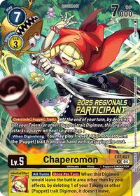 Chaperomon (2025 Regionals Participant) (EX7-027 R) [Digimon LIBERATOR]