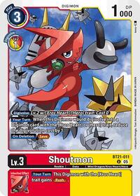 Shoutmon (BT21-011 U) [World Convergence]