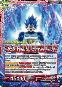 Vegeta // SSB Vegeta, Saiyan Pride (BT27-001) [History of Z Pre-Release Cards]