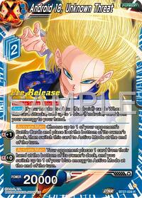 Android 18, Unknown Threat (BT27-028) [History of Z Pre-Release Cards]