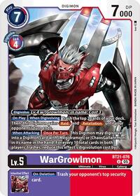 WarGrowlmon (BT21-076 U) [World Convergence]
