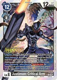 Justimon: Critical Arm (Store Tournament 2025 Vol.2 Winner Pack) (P-179 P) [Digimon Promotion Cards]