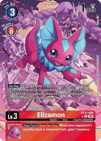 Elizamon (Alternate Art) (BT21-008 R) [World Convergence]