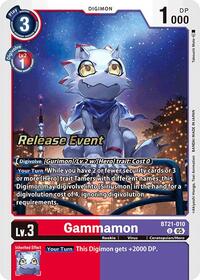 Gammamon (BT21-010 U) [World Convergence Release Event Cards]