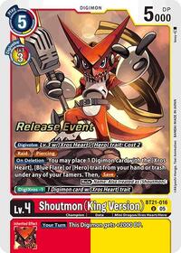 Shoutmon (King Version) (BT21-016 U) [World Convergence Release Event Cards]