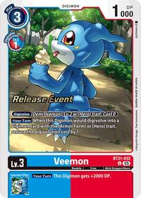 Veemon (BT21-032 U) [World Convergence Release Event Cards]