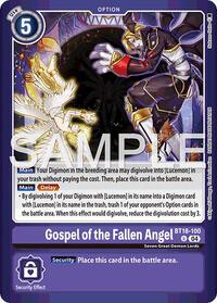 Gospel of the Fallen Angel (BT18-100 U) [Limited Card Pack -Billion Bullet-]