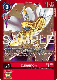 Zubamon (BT3-008 U) [Limited Card Pack -Billion Bullet-]