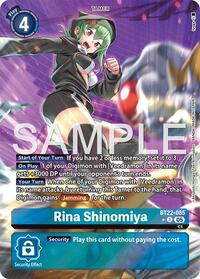 Rina Shinomiya (Alternate Art) (BT22-085 R) [Cyber Eden]