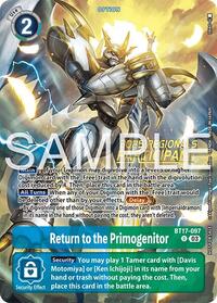 Return to the Primogenitor (Regionals 25-26 Season 2 Participant) (BT17-097 U) [Secret Crisis]