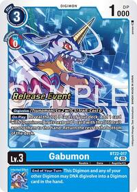 Gabumon (BT22-017 U) [Cyber Eden Release Event Cards]