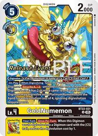GoldNumemon (BT22-031 U) [Cyber Eden Release Event Cards]