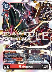 Gaiomon (BT22-014 R) [Cyber Eden Release Event Cards]