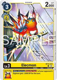 Elecmon (BT14-031) (Time Stranger Demo Deck) (BT14-031 C) [Digimon Demo Deck Exclusive Cards]