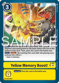 Yellow Memory Boost! (Time Stranger Demo Deck) (P-037 SR) [Digimon Demo Deck Exclusive Cards]