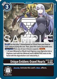 Unique Emblem: Gravel Hearts (EX10-069 U) [Sinister Order]