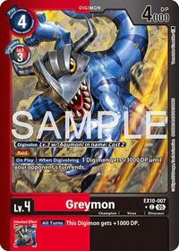 Greymon (Limited Foil) (EX10-007 C) [Sinister Order]