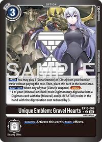 Unique Emblem: Gravel Hearts (Limited Foil) (EX10-069 U) [Sinister Order]