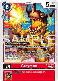 Greymon (BT23-008 U) [Hackers' Slumber Release Event Cards]