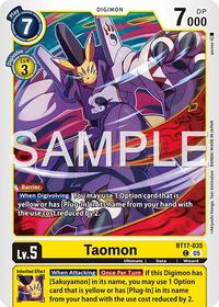 Taomon (BT17-035) (Alternate Art) (BT17-035 C) [Starter Deck 22: Amethyst Mandala Advanced Deck Set]