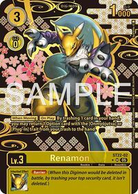 Renamon (Rare Pull) (ST22-02 SR) [Starter Deck 22: Amethyst Mandala Advanced Deck Set]