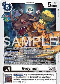 Greymon - BT17-102 (Reprint) (BT17-102 SEC) [Advanced Booster Digimon Generation]