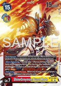 ShineGreymon: Burst Mode (Reprint) (BT13-020 SR) [Advanced Booster Digimon Generation]