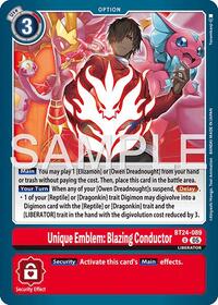 Unique Emblem: Blazing Conductor (BT24-089 U) [Time Stranger]