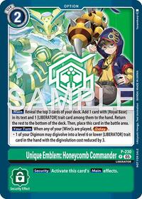 Unique Emblem: Honeycomb Commander (Dawn of Liberator Box Topper) (P-230 P) [Digimon Promotion Cards]