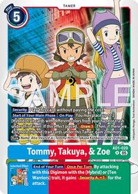 Tommy, Takuya, & Zoe (AD1-020 R) [Advanced Booster Digimon Generation]