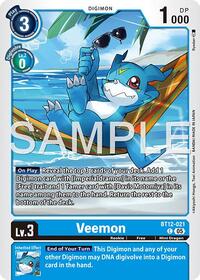 Veemon - BT12-021 (Reprint) (BT12-021 C) [Advanced Booster Digimon Generation]