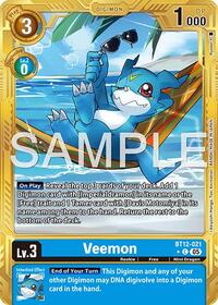 Veemon - BT12-021 (Gold Border) (BT12-021 C) [Advanced Booster Digimon Generation]