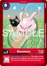 Koromon (Limited Foil) (EX11-001 C) [Dawn of Liberator]