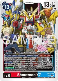 Shoutmon X7 (AD1-006 SR) [Advanced Booster Digimon Generation]