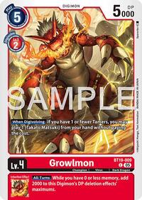 Growlmon - BT19-009 (Reprint) (BT19-009 C) [Advanced Booster Digimon Generation]
