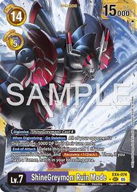 ShineGreymon: Ruin Mode (Gold Border) (EX4-074 SR) [Advanced Booster Digimon Generation]