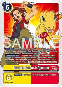 Marcus Damon & Agumon (AD1-021 SR) [Advanced Booster Digimon Generation]