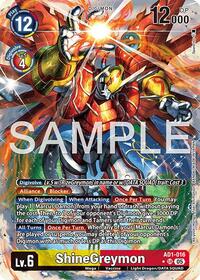 ShineGreymon - AD1-016 (Alternate Art) (AD1-016 SR) [Advanced Booster Digimon Generation]