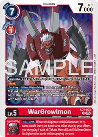 WarGrowlmon - AD1-003 (AD1-003 R) [Advanced Booster Digimon Generation]