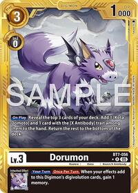 Dorumon (Gold Border) (BT7-056 R) [Advanced Booster Digimon Generation]