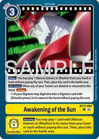 Awakening of the Sun (Reprint) (BT17-099 U) [Advanced Booster Digimon Generation]