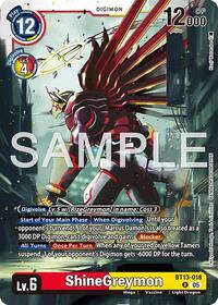 ShineGreymon - BT13-018 (Reprint) (BT13-018 R) [Advanced Booster Digimon Generation]
