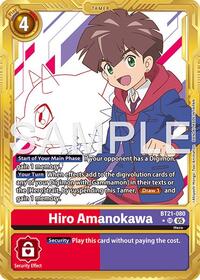 Hiro Amanokawa - BT21-080 (Gold Border) (BT21-080 SR) [Advanced Booster Digimon Generation]