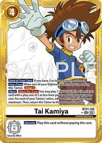 Tai Kamiya - BT21-102 (Gold Border) (BT21-102 SEC) [Advanced Booster Digimon Generation]