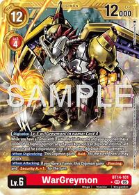 WarGreymon - BT14-101 (Gold Border) (BT14-101 SEC) [Advanced Booster Digimon Generation]