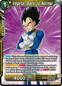Vegeta, Back to Normal (BT30-074) [Three Glorious Fighters]
