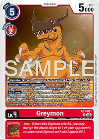 Greymon - AD1-001 (AD1-001 R) [Advanced Booster Digimon Generation]