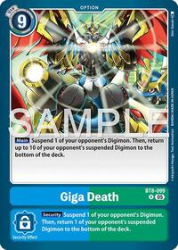 Giga Death (Reprint) (BT8-099 R) [Advanced Booster Digimon Generation]