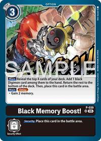 Black Memory Boost! (Reprint) (P-039 SR) [Advanced Booster Digimon Generation]
