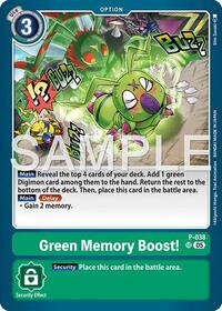 Green Memory Boost! (Reprint) (P-038 SR) [Advanced Booster Digimon Generation]